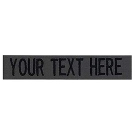 Custom Uniform Name Tape. Charcoal Gray, 3.5 Inch Hook Fastener