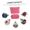 Healvian 2Pcs Checkered Makeup Bag Set Capacity Reusable Cosmetic Bags