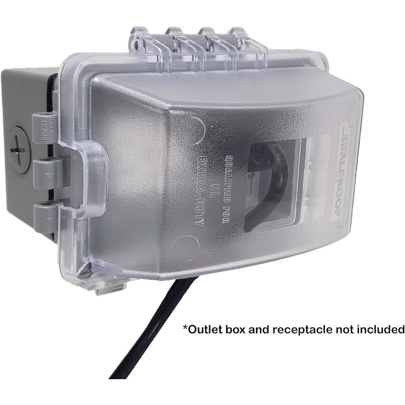 Sealproof 1-Gang Weatherproof in Use Outlet Cover | Horizontal/Vertical Outdoor