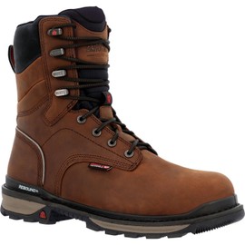 ROCKY Rams Horn Waterproof Composite Toe Work Boot, Brown, Size 13(W)