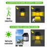 Solar Motion Sensor Wall Light, Outdoor Security Sconce with Zero
