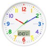 lanktoo 12" Silent Teaching Wall Clock with LCD Date Weekday