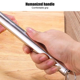 Meat Tenderizer, 304 Stainless Steel Heavy Duty Meat TenderizerTool, Comfortable Grip Double-Sided Meat Mallet Easily Tenderize Steak Chicken Fish Pork