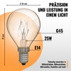 POPPSTAR Oven Bulb E14, G45, 25 W, Heat Resistant up