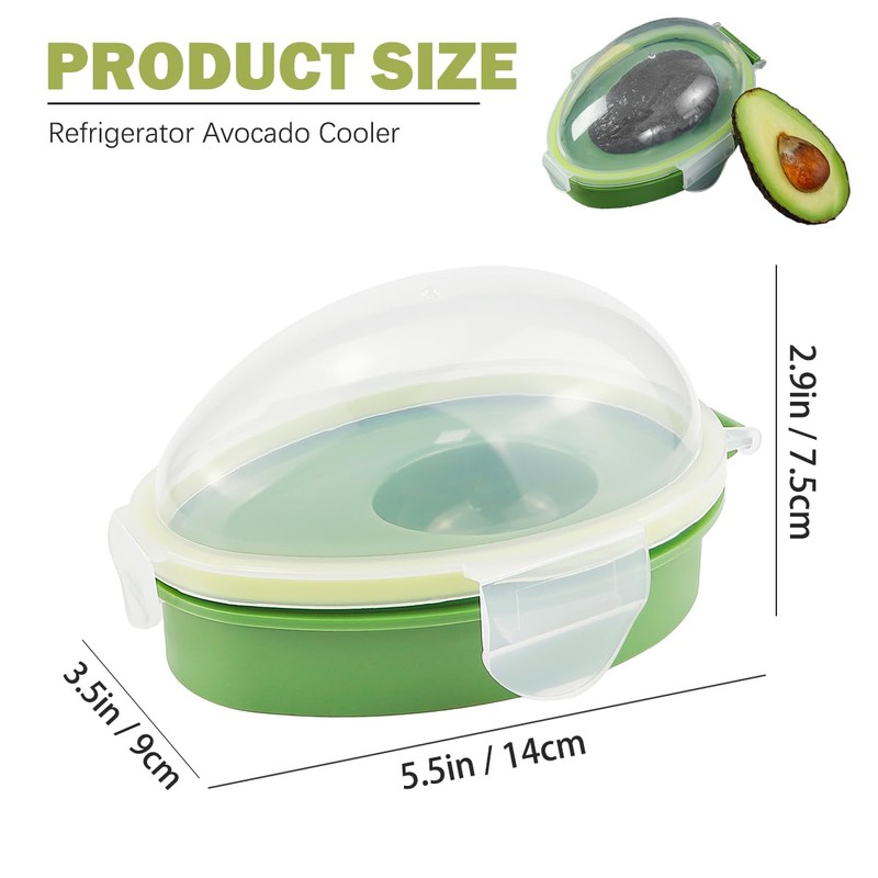 LNQ LUNIQI Plastic Avocado Storage Box, 1 Piece Transparent Container