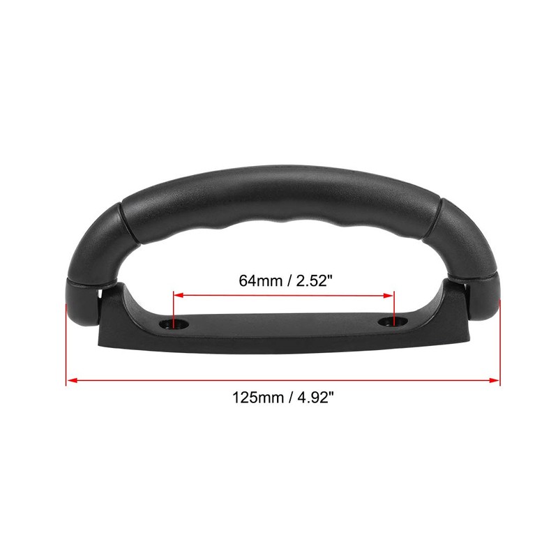 sourcing map Suitcase Handle Pull Handle Plastic Black 125 mm,