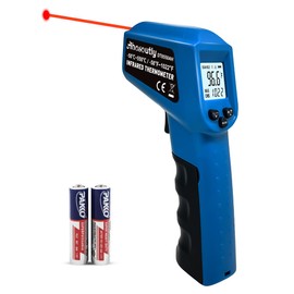 Ahosoutly Infrared Thermometer Temperature Gun - 58 ℉~1022 ℉ (- 50 ℃~550 ℃) Non-Contact Digital Laser Infrared Ir Thermometer for Cooking, Barbecue, Food, Repair (Blue)