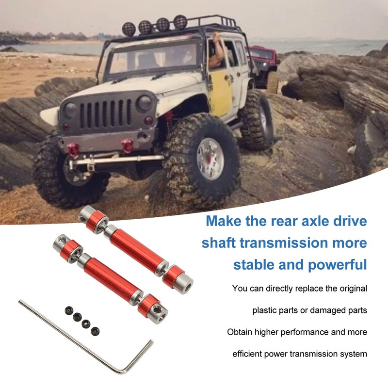 2PCS Front Rear Center Drive Shaft Aluminum Alloy Wear Resistant