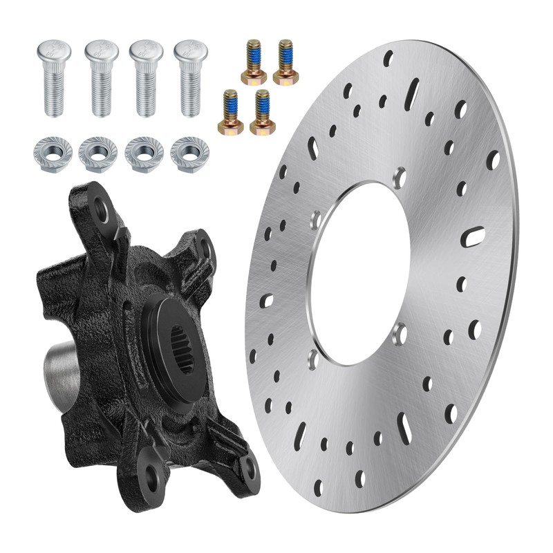 Front Wheel Hub & Brake Rotor & Wheel Studs for
