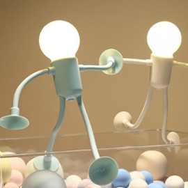  Variable Shape Funny Athletes Night Lights, DIY Shape Night Lights, Cute Light Bulb Man Mini Night Lights, Suction Cup Bendable Table Lamp Stress Relief Decorations for Bedroom Bathroom Hallway Variab