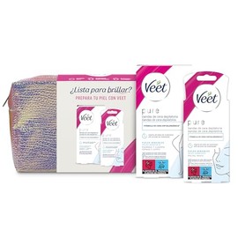 Veet Körperpflegetasche, inklusive 20 Haarentfernungs-Wachsstreifen für Beine und Körper und 20 Wachsstreifen für das Gesicht