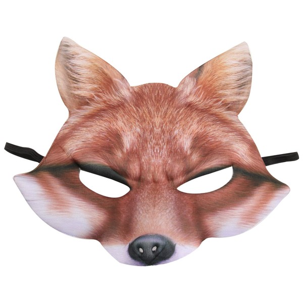 PRETYZOOM Mascheri di Volpe Realistiche Halloween Half Face Maschere per Animali Veneziani Maschere Costumi Mardi Gras Maschere Cosplay Kabuki Gatto Maschere per Forniture per Feste di