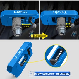 Tukeirt Motorcycle Lock - Adjustable Anti Theft for Motorcycles Mopeds Motorbikes Scooters ATVs Dirt Bike Street Bike Braking The Front Wheel Use on Grip Brake Handlebar(red)