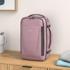 ECOHUB Easyjet Cabin Bag 45x36x20 Underseat Bag Travel Backpack 13 Pocket Hand Luggage Bag Waterproof Recycled PET Eco Friendly Carry On Bag for Women & Men 30L Cabin Rucksack Pink