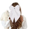 2Pcs Satin Hair Ribbon Bows for Girls, Long Tail Hair