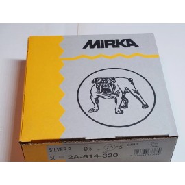 Mirka 320 Grit Sandpaper Discs Hook & Loop Back 50 Sanding Discs 5 Hole 5 Inch
