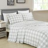 Chezmoi Collection 4-Piece Lodge Plaid Sheet Set Full Size -