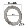 20pcs M14 304 Stainless Steel Double-Sided Lock Washers, Knurled Striped