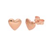 Rose Gold Dipped Sterling Silver Heart Stud Earrings