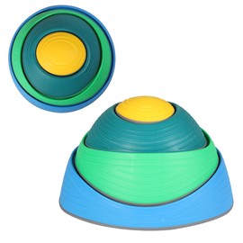 WYZworks - Balance Stepping Stones for Kids - Jumping Steps Stones - Great for Balance, Exercise and Coordination - Indoor and Outdoor Playing Equipment for Kids - 4 Pieces - Blue