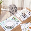 CL Juego 6 Manteles Para Mesa Con Portavasos De Fácil
