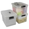 Begale 17.5 Quart Plastic Large Storage Container, Clear Latch Bin