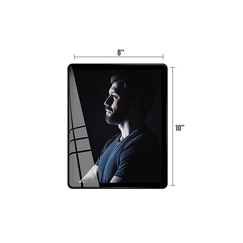 Bluesun 8x10 Picture Frame, Real Glass Frame, Black 8×10 picture