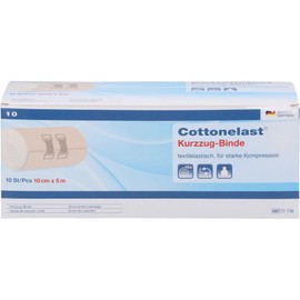 Short Stretch Bandage Cotton Elast 10 cm x 5 m Pack of 10