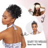 Lommel Messy Bun Hair Piece Short Curly Ponytail Extension Elastic