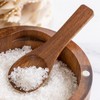Salt Box Swivel Lid,Sea Salt Container Box Built-in Spoon -