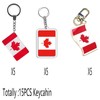 15Packs Canada Maple Leaves Flag Keychain - Canadian Maple Leaf
