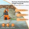 Cleartide Submersible Sump Pump, Smart Water Sensor Auto On/Off, Manual/Auto