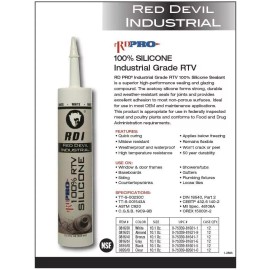 Red Devil Industrial 0816/5I RD PRO 100% RTV Silicone 10.1 fl oz., Aluminum