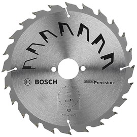 Bosch 1x Circular Saw Blade Precison (for Wood, Ø 190 x 2.5/1.5 x 30 mm, 24 Teeth, ATB, Accessories for Circular Saws)