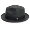 Stetson Men's Latte Florentine Milan Straw Hat, Black, 7.125