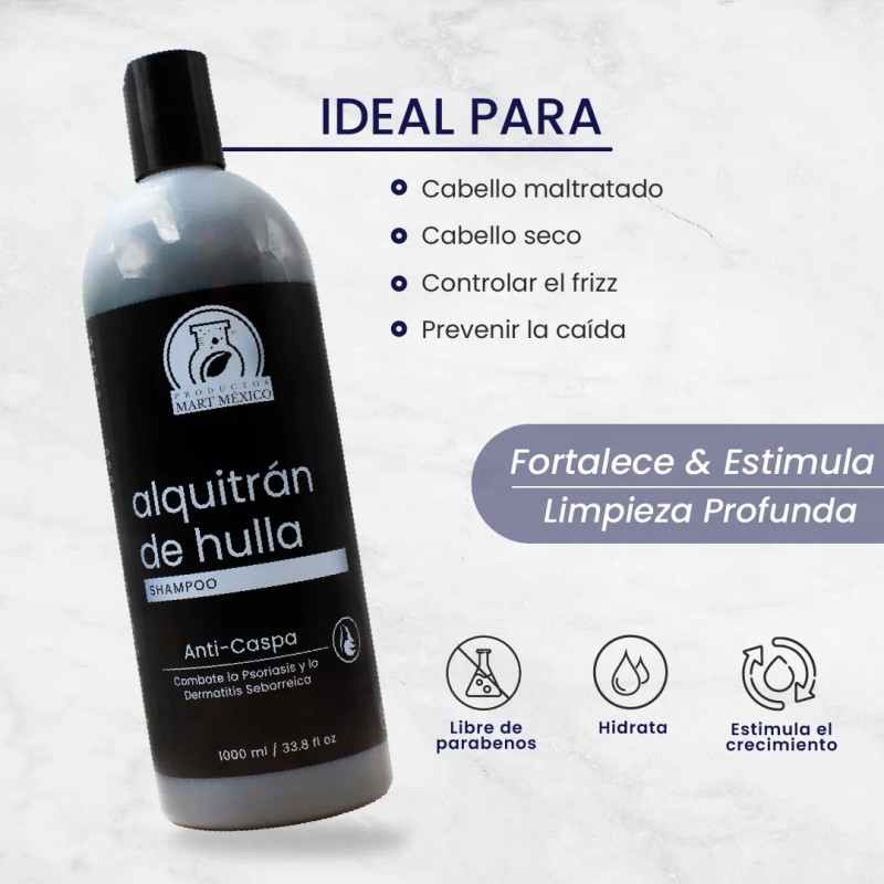 Shampoo Alquitrán De Hulla Control Caspa 1 Litro