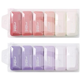 EUDUQ Morandi Correction Tape Set of 12 6 m x 5 mm Colour Gradient Colours Correction Tape Set Cute Mini Correction Tape with Protective Cap, Mini Correction Tape for School Supplies and Offices