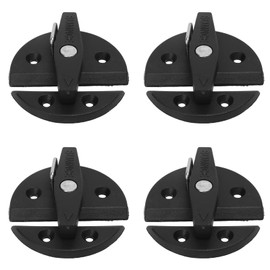 4 Sets 2.32 X 2.32in Marine Grade Cabinet Twist Latch Reinforced Nylon Round Turn Button Twist Catch Latch with Screw for Yacht RV Door Cabinet Hatch
