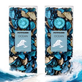 SCENTORINI Potpourri Bags, Potpourri Bowl Filler, Blue Vase Filler, 10.44 oz Ocean Scented Bowl Fillers for Home Decor, Coastal Bathroom Beach Decor