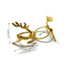 Climple Napkin Rings Set of 8 - Gold Deer Snowflake