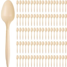 [150 Pack] Compostable No Plastic Spoons No Plastic Utensils,Biodegradable 6 Inch Spoons, Eco Friendly Products for Lounge Party Wedding BBQ Picnic Camping