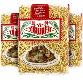 El Triunfo Fideos Chino para Tallarin Saltado Peruano 8.8 oz | Peruvian Chow Mein Noodles 3 Pack