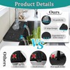 Luckissixs 24'' Longer Kitchen Faucet Mat, Silicone Sink Splash Guard