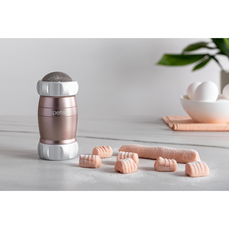MARCATO Powder Dispenser Pink Icing Sugar Shaker Anodised Aluminium 10