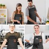 Ofrdncy Apron,Chef Apron,Adjustable Cooking Apron,3 Pockets Kitchen Apron,Canvas Gardening Apron,Woodworking