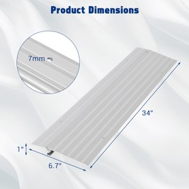 Threshold Ramps for Doorways, Door Threshold Ramp 1" Rise, Aluminum Entry Threshold Ramp for Doorways, Weight Capacity 700 LB