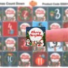 144 Christmas Countdown Advent Number Square Stickers 30mm Glossy Stickers