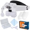 YOCTOSUN LED Headband Magnifier, Rechargeable Illuminated Magnifying Visor -1X to