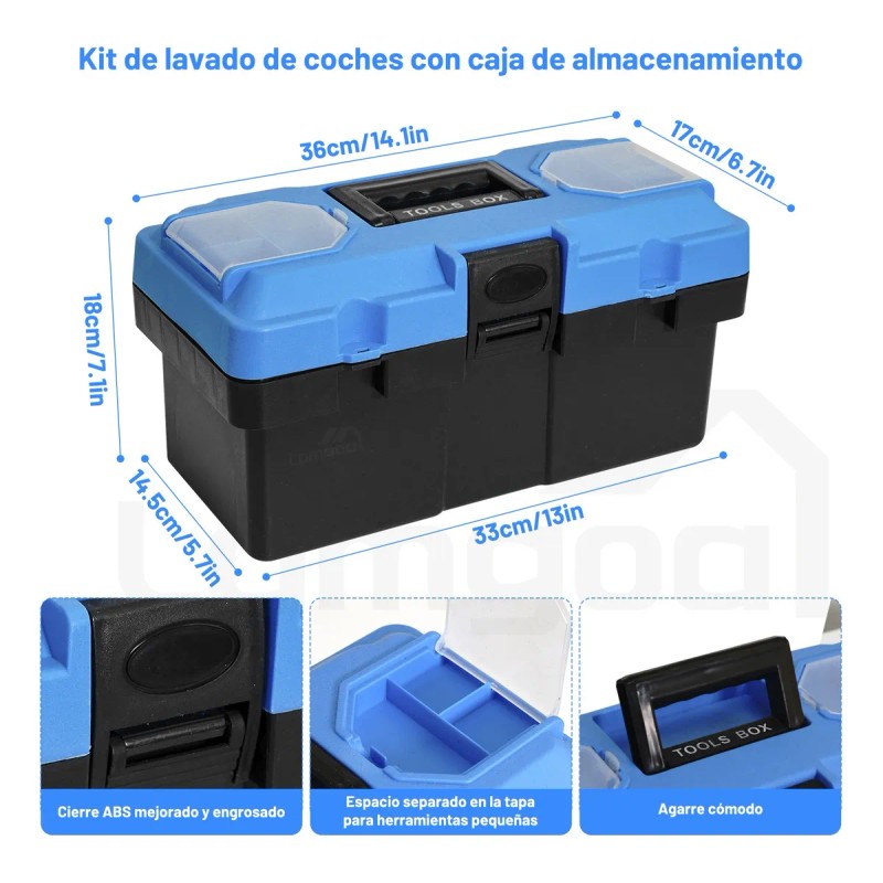 Kit Profesional De Limpieza Para Autos 30 Piezas Con Maletín