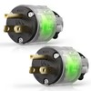 ELEGRP Lighted Straight Blade Plug, 15 Amp 125 Volt NEMA